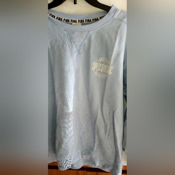 Victoria's Secret PINK Light Blue Sweatshirt - Picture 5 of 5